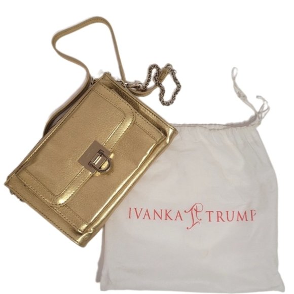 Brand New Ivanka Trump Gold Purse with Dust Bag - Picture 1 of 6
